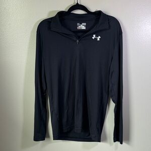 Men’s Loose Fit Under Armour Black Quarter-Zip Pullover Size M